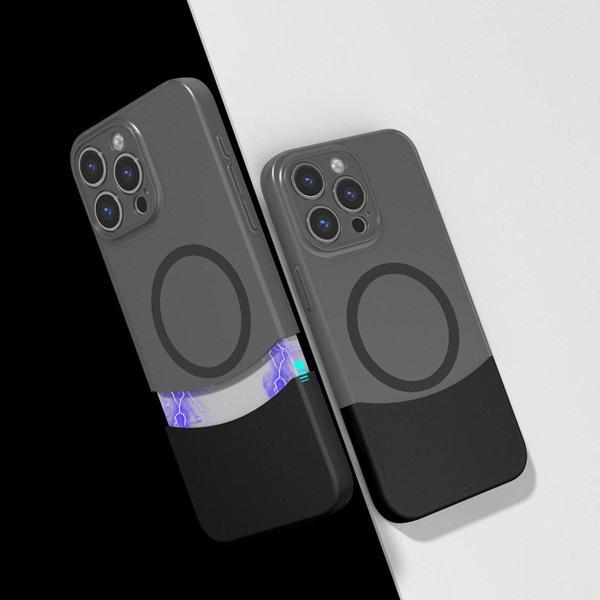 Zore İphone 14 Pro Max Kılıf M-Safe Şarj Özellikli Mıknatıslı Sys Duble Kapak - Siyah - Image 1