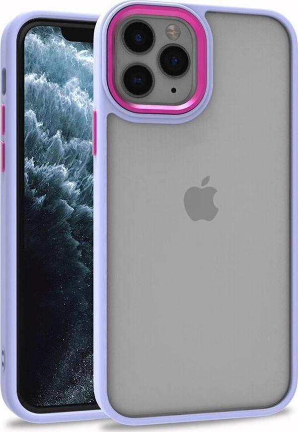 Zore İphone 11 Pro Max Uyumlu Flora Kılıf-Lila - Image 1