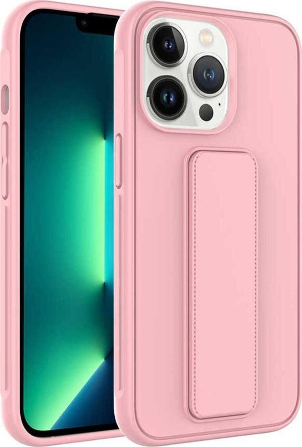 Bbs Teknoloji Grup İphone 13 Pro Max Uyumlu Zore Qstand Kılıf-Pembe - Image 1