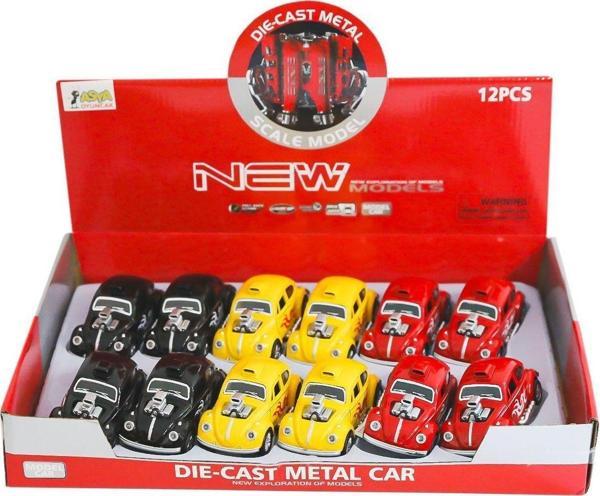 02062-FY6757-12D Çek Bırak Metal Araba - 1adet Stokta Olan Gönderilir Kız Erkek Çocuk Oyuncak Eğitic - Image 1