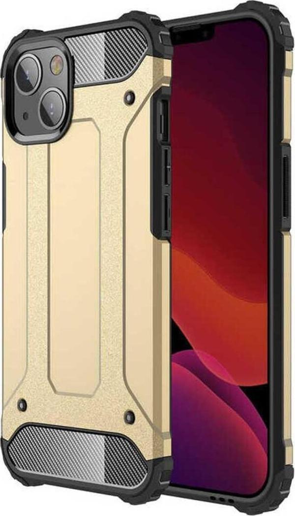 Boğazören İphone 13 Mini Uyumlu Zore Crash Silikon Kılıf-Gold - Image 1