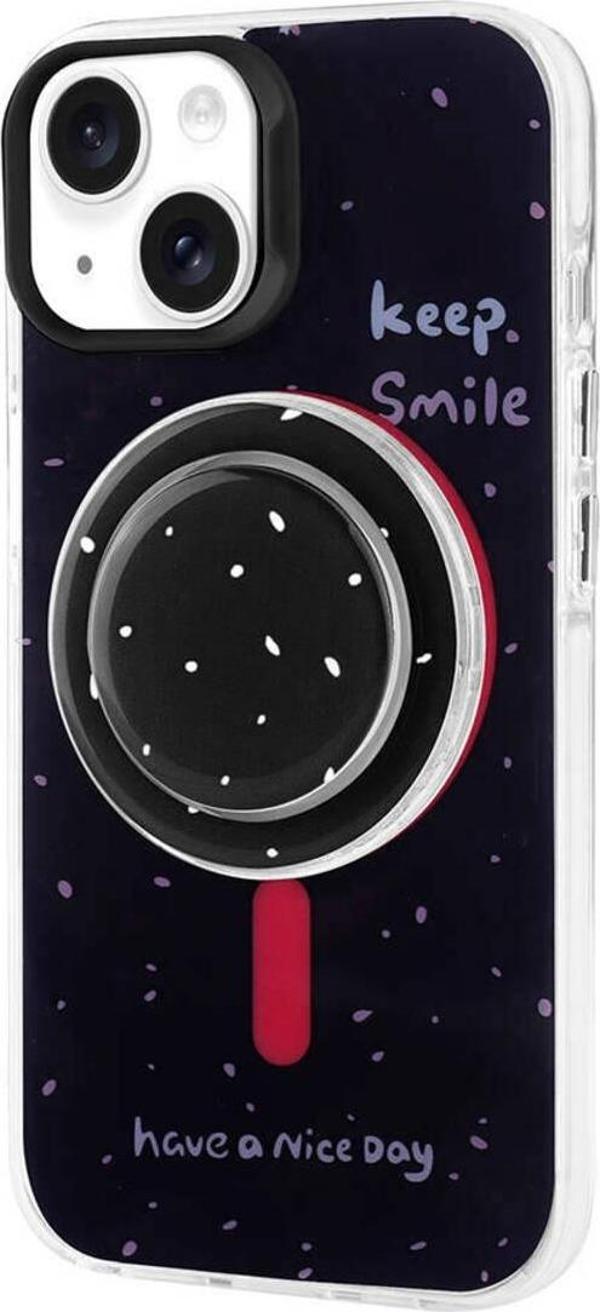 Boğazören İphone 14 Zore Magsafe Şarj Özellikli Tak-Çıkar Pop Soketli Zore Tiktok Kılıf-Siyah - Image 1