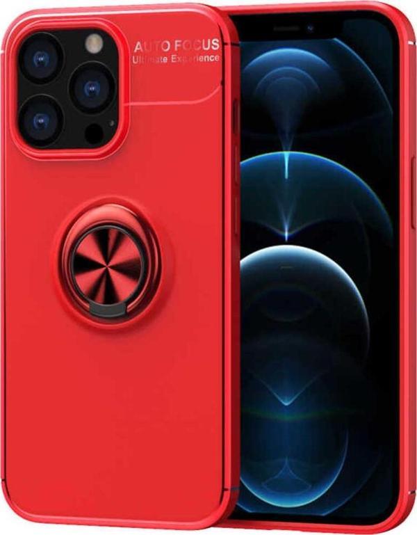 Kılıfda Kılıf İphone 13 Pro Uyumlu Zore Ravel Silikon Kılıf-Kırmızı - Image 1