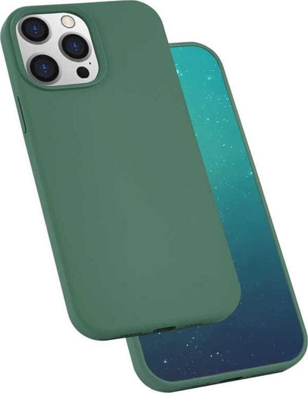 Zore İphone 13 Pro Uyumlu Silk Silikon-Koyu Yeşil - Image 1
