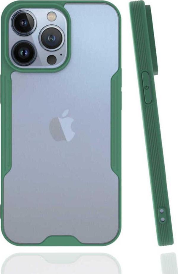 Lexroo İphone 13 Pro Uyumlu Zore Parfe Kapak-Koyu Yeşil - Image 1