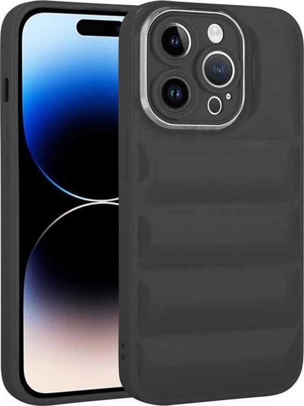 Safa İphone 14 Pro Uyumlu Kamera Korumalı Parlak Aihttg'Li Zore Galya Kılıf-Siyah - Image 1