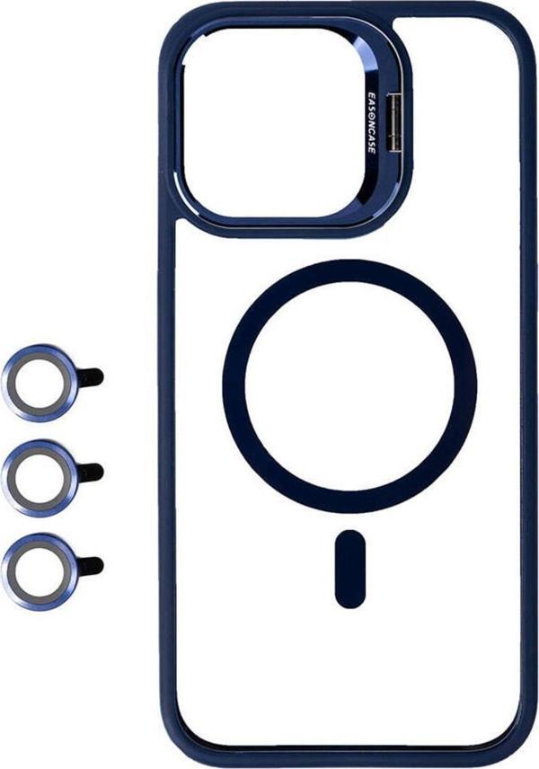 Safa İphone 15 Pro Max Uyumlu Magsafe Wireless Şarj Özellikli Standlı Zore Magsafe Klon Lnsm-Li Kapa - Image 1