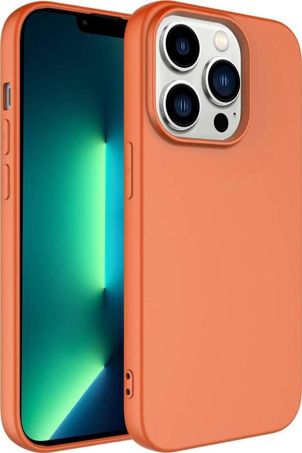Zore İphone 14 Pro Uyumlu Kamera Korumalı Mara Lansman Kılıf-Turuncu - Image 1