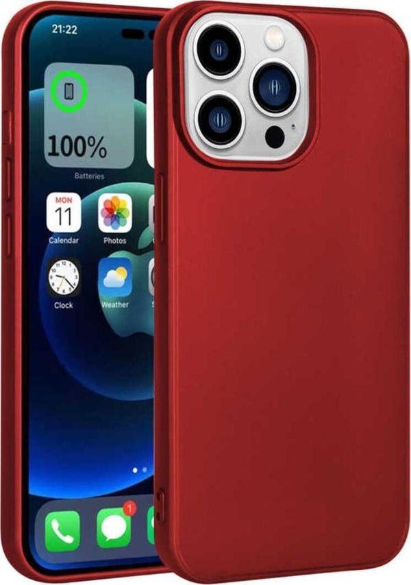 Zore İphone 14 Pro Uyumlu Premier Silikon Kılıf-Kırmızı - Image 1
