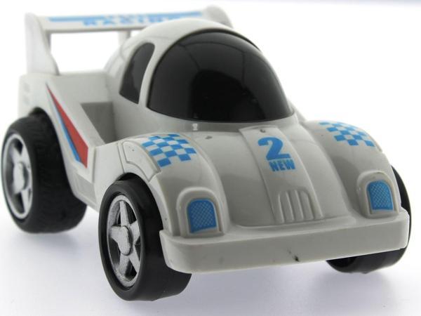 Sürtmeli Kırılmaz Beyaz Yarış Arabası F559 Kız Erkek Çocuk Oyuncak Eğitici Oyuncaklar - Image 1