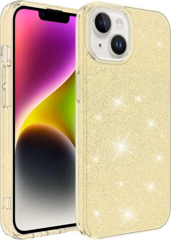 Zore İphone 14 Plus Uyumlu Shining Silikon-Gold - Image 1