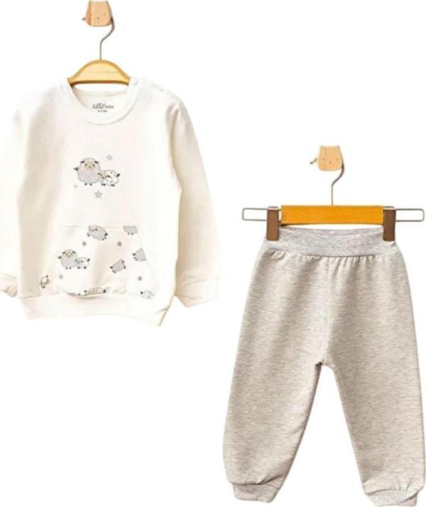 Aziz Bebe 2'li Takım 2311 Gri-Melanj - Image 1