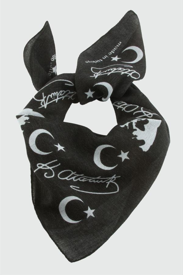 Avior Collection Ay Yıldız Atatürk Desenli Bandana 50*50 - Image 1