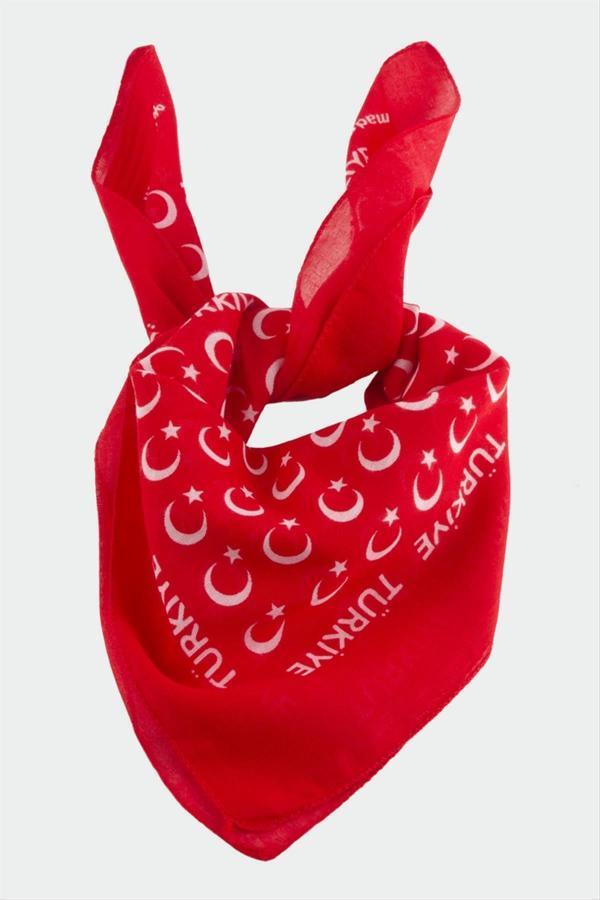 Avior Collection Ay Yıldız Desenli Bandana 50*50 - Image 1