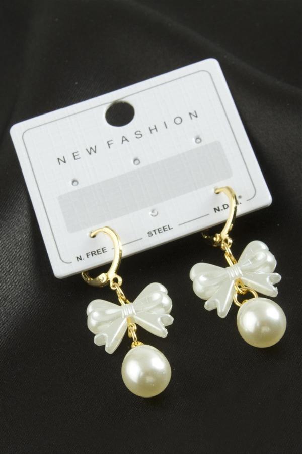 Avior Collection Damla Fiyong İnci Küpe - Image 1