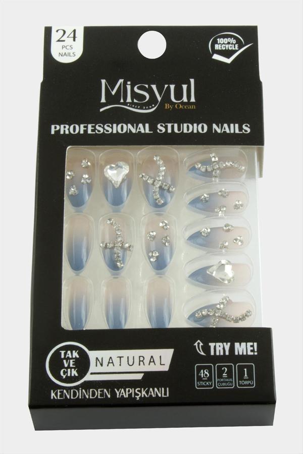 Avior Collection Misyul Taşlı Takma Tırnak 24 Adet - Image 1