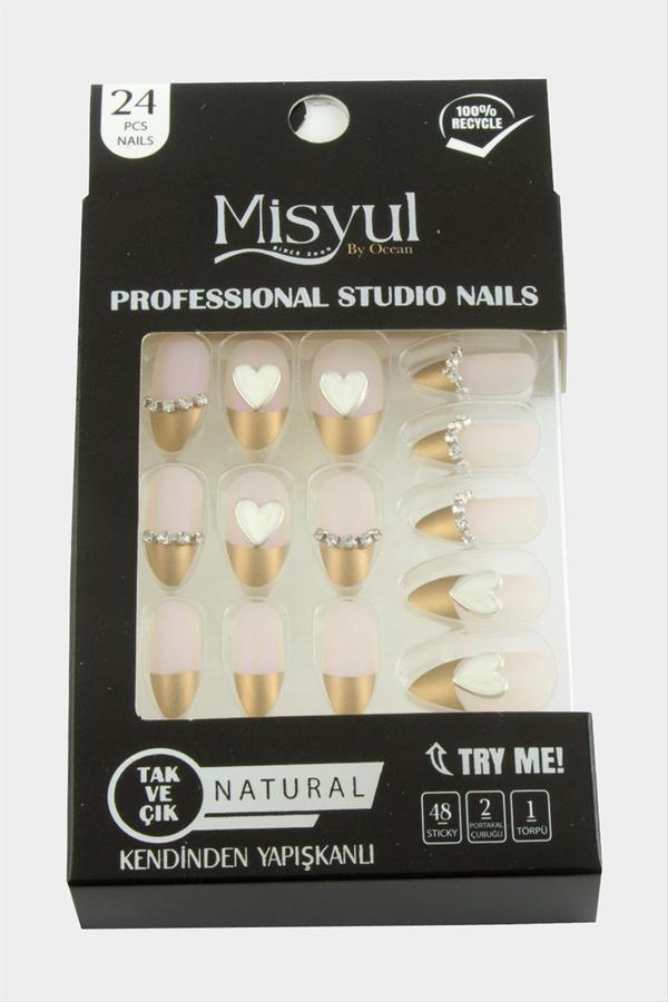 Avior Collection Misyul Taşlı Takma Tırnak 24 Adet - Image 1
