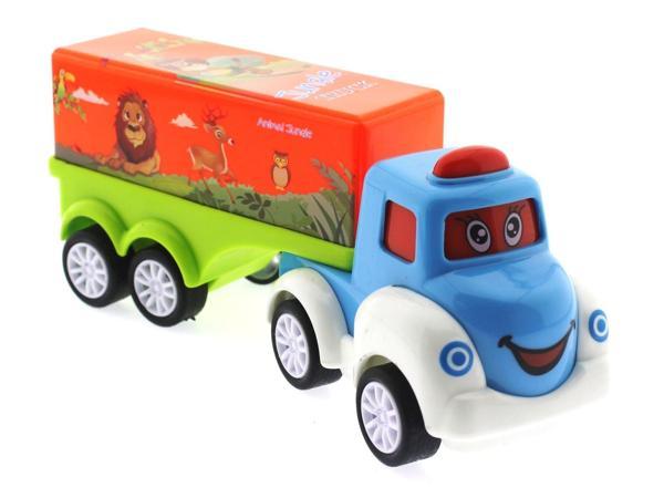 Çek Bırak Mini Sevimli Turuncu Tır Kız Erkek Çocuk Oyuncak Eğitici Oyuncaklar - Image 1