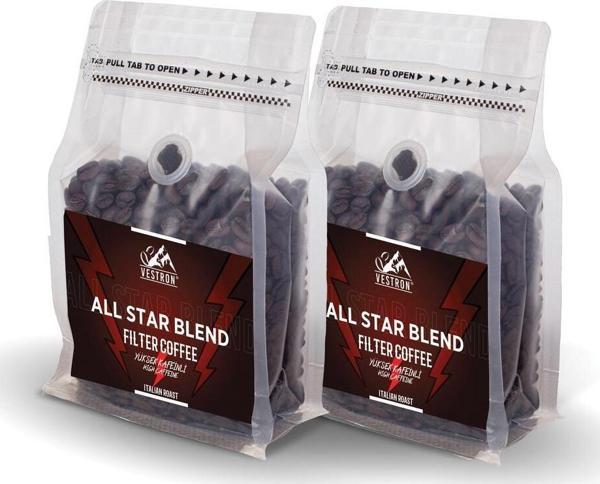 Vestron Sporcu Kahvesi 2'Li Set All Star Blend Yüksek Kafeinli Filtre Kahve 2X250Gr - Image 1