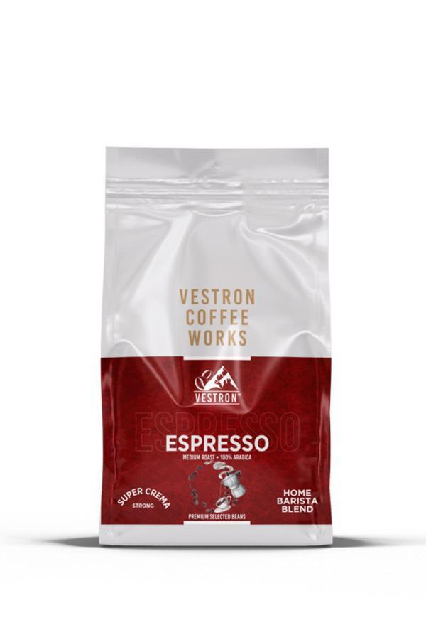 Vestron Espresso Home Barista Blend Süper Crema Strong 500Gr Çekirdek Kahve %100 Arabica Medium Roast - Image 1