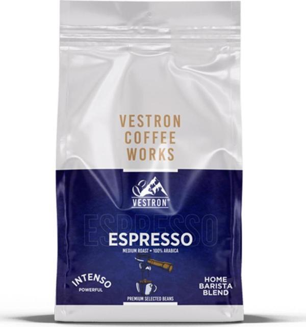 Vestron Espresso Home Barista Blend Intense Powerful 500Gr Çekirdek Kahve %100 Arabica Medium Roast - Image 1