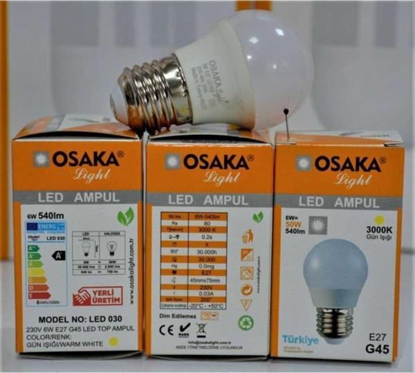 Mikasso 6 Watt G45 Led Ampül Günışığı 3000 K E27 E27 Led Ampul 6 Watt - Image 1