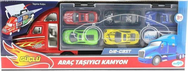 Taşınabilir Die Cast Metal Araçlı Kamyon Kız Erkek Çocuk Oyuncak Eğitici Oyuncaklar - Image 1