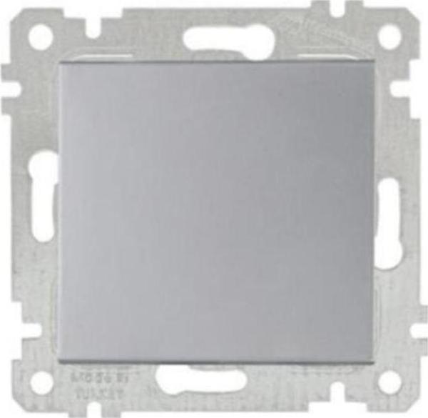 Mutlusan Anahtar Rita Metalik Inox 2200 401 0282 Çerçeve Dahil - Image 1