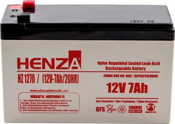 Henza Hz1270 12V 7Ah Bakımsız Kuru Akü - 2025 Üretim - Image 1