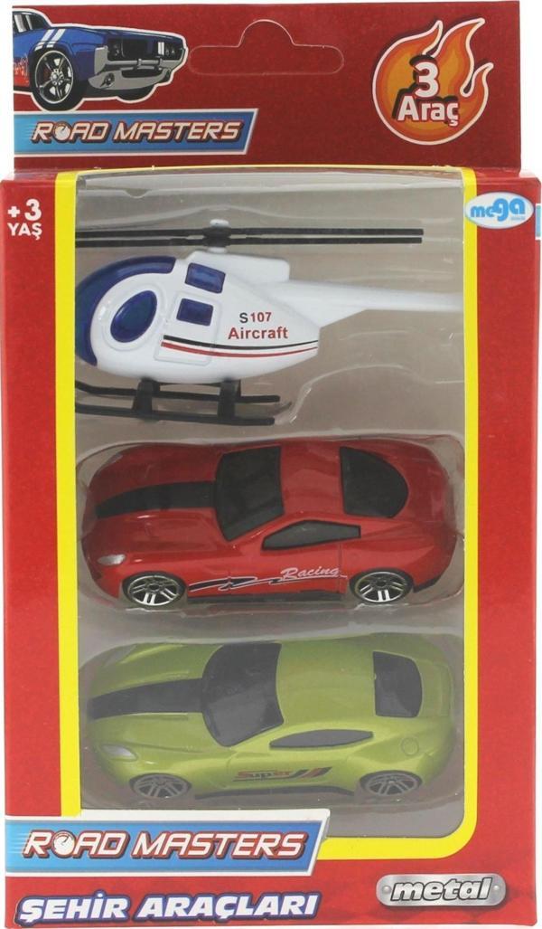 3'lü Beyaz Helikopterli Metal Araçlar Kız Erkek Çocuk Oyuncak Eğitici Oyuncaklar - Image 1