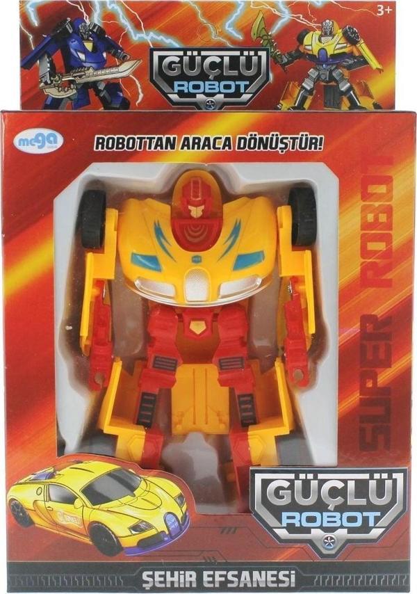 Araca Dönüşen Sarı Güçlü Robot Kız Erkek Çocuk Oyuncak Eğitici Oyuncaklar - Image 1