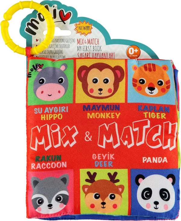 Bul & Eşleştir Kitap Safari Hayvanları Kız Erkek Çocuk Oyuncak Eğitici Oyuncaklar - Image 1