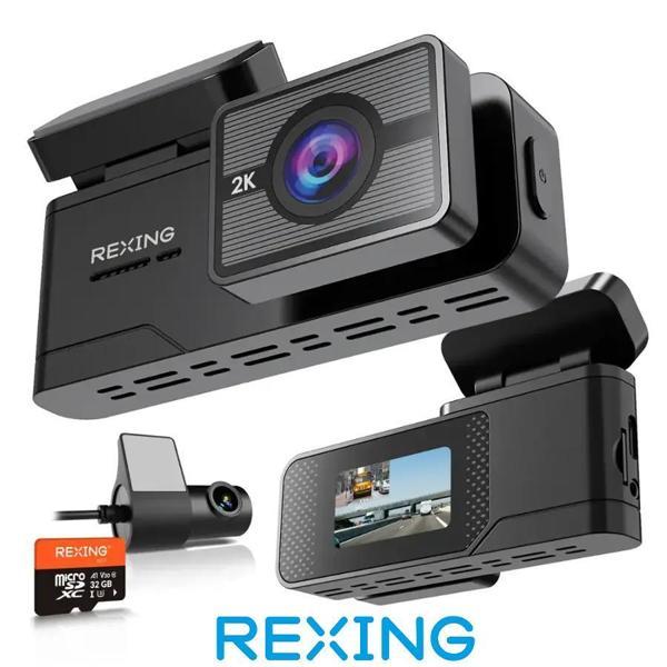 Rexing C2 2K+1080P WiFi Araç Kamerası + 32GB SD Kart - Image 1