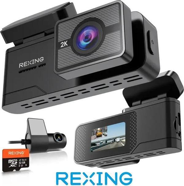 Rexing C2 2K+1080P WiFi Araç Kamerası + 32GB SD Kart - Image 1