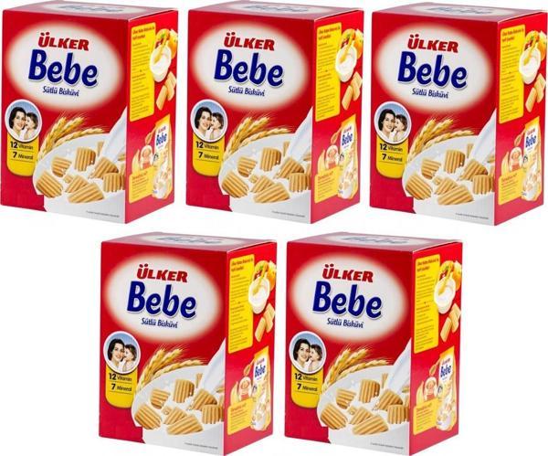 Ülker Bebe Bisküvisi 800Gr 12 Vitaminli Kutu 5 Li Set - Image 1