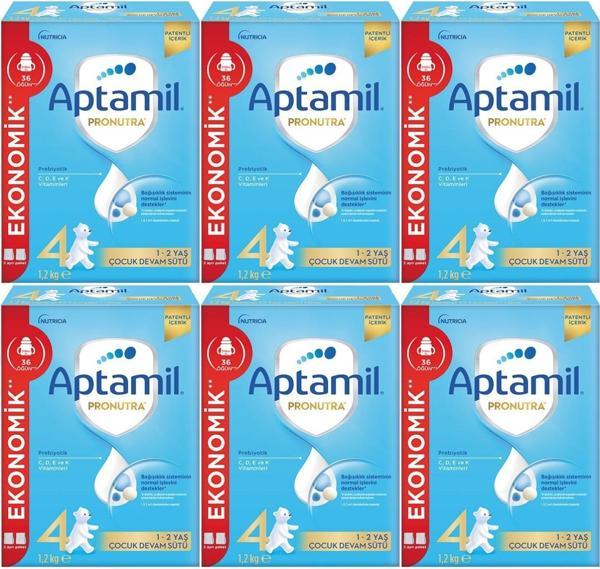 Nutrıcıa Aptamil Pronutra 1200GR Devam Sütü No:4 (1-2 Yaş) (6 Lı Set) - Image 1