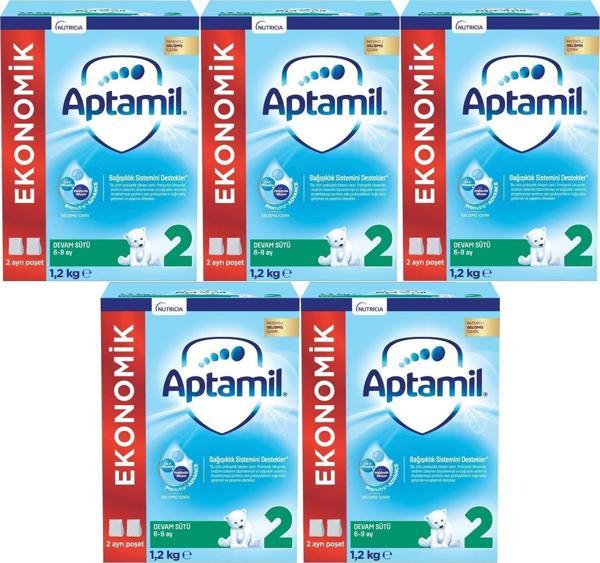 Nutrıcıa Aptamil 1200GR Devam Sütü No:2 (6-9 Ay) (5 Li Set) - Image 1