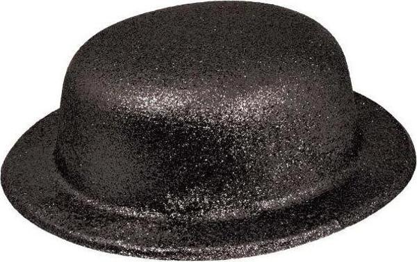 Nessiworld   Siyah Renk Yuvarlak Simli Plastik Parti Şapkası - Image 1