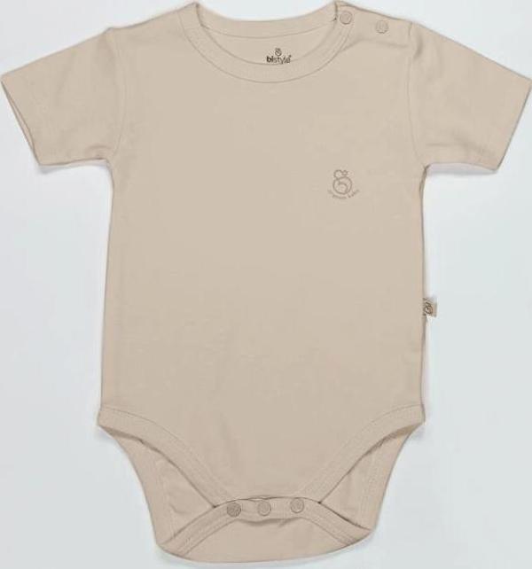 Nessiworld Bistyle Organik Natural Basic Style Yarım Kol Body BS17103 Bej - Image 1