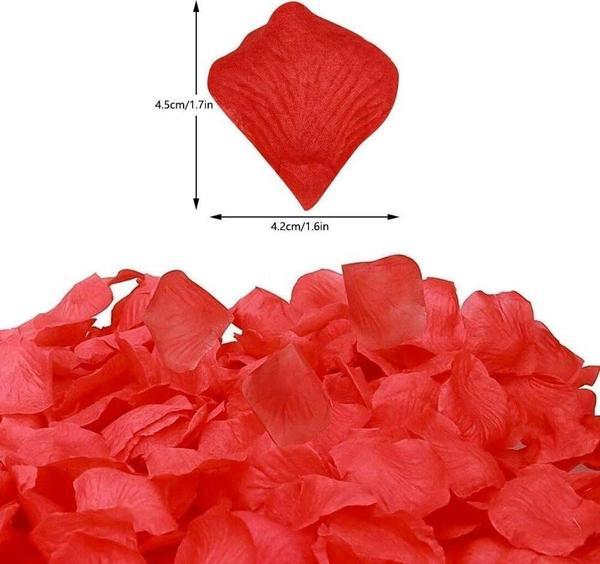 Nessiworld Kırmızı Renk Gül Yaprağı Şekilli Konfeti – 10 Paket 1000 Adet - Image 1