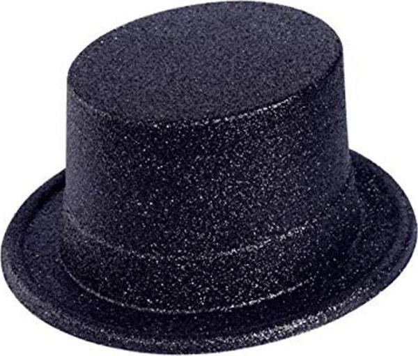 NessiWorld Siyah Renk Uzun Plastik Simli Parti Şapkası - Image 1