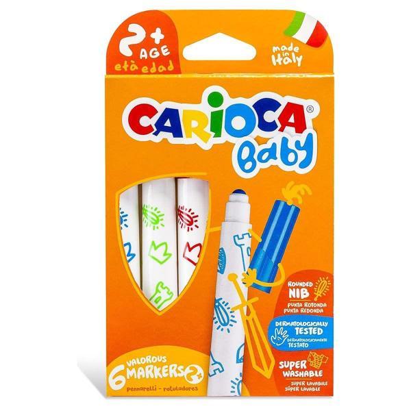 Kız Erkek Çocuk Oyuncak Carioca Jumbo Keçeli Boya Kalemi 6'lı Kız Erkek Çocuk Eğitici - Image 1
