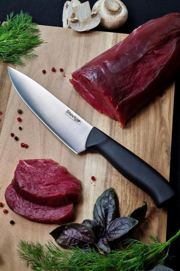 Stevig Solid Şef Bıçağı 17,5 cm Siyah ST-400.001 - Image 1