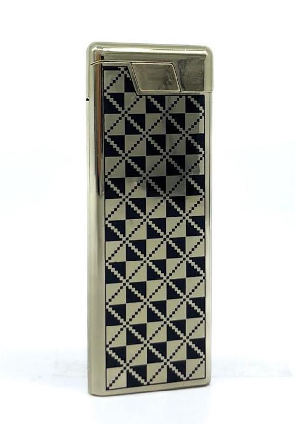 Metal Mum Alev Slim Çakmak Parlak Sarı Model -1 - Image 1