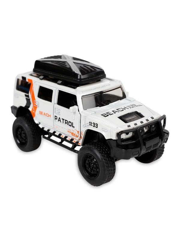 Çek Bırak Metal Off-Road Jeep Araba Beyaz - Image 1