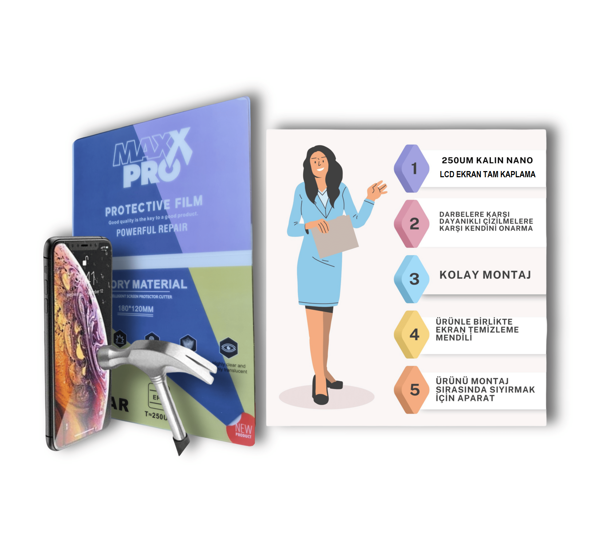 Meızu 15 Uyumlu Nano Ekran Koruyucu Şeffaf Hd Esnek 250UM Kalın - MAXXPRO - Image 1