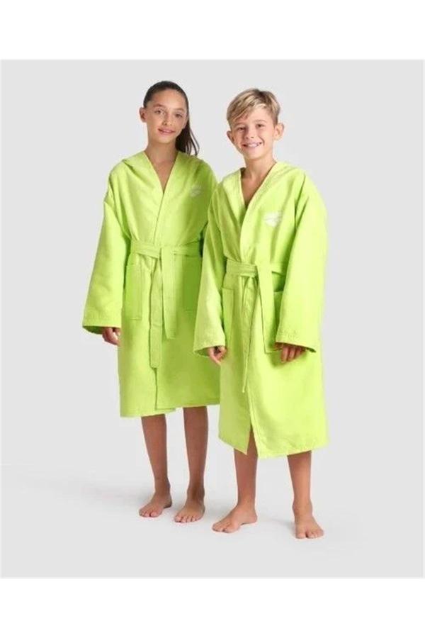Arena Zeal Jr Robe/Arctıc Lıme-Whıte Çocuk Bornozu - Image 1