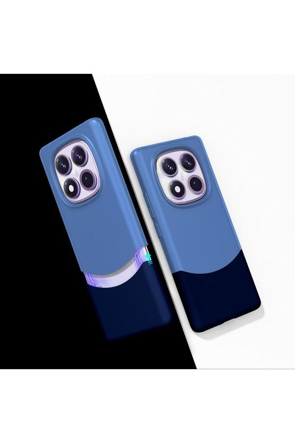 Zore Redmi Note 14 Pro 5G Kılıf Mıknatıslı Tdom Duble Kapak - Lacivert - Image 1
