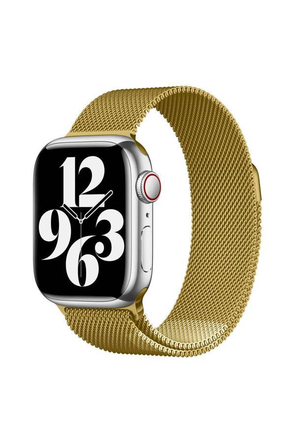 Haktan Kılıf Watch 40Mm Uyumlu Krd-01 Metal Zore Kordon-Gold - Image 1