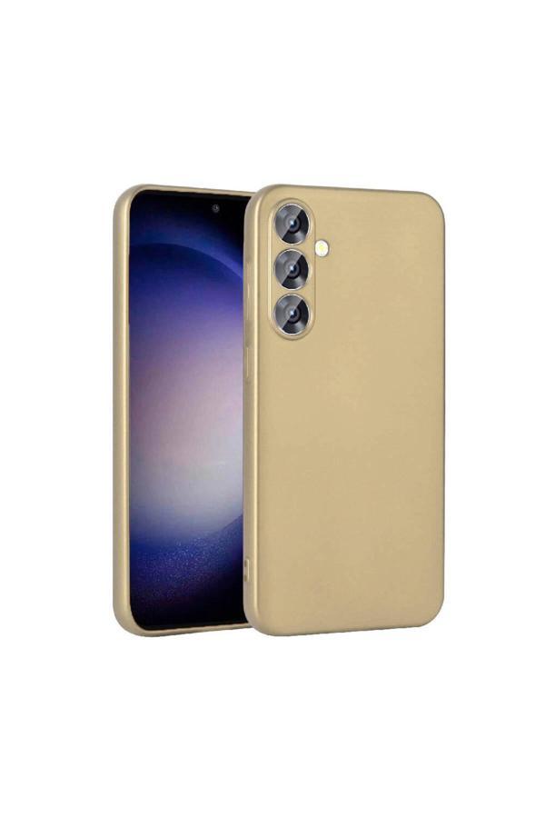 Kılıftech Galaxy S23 Fe Uyumlu Zore Premier Silikon Kılıf-Gold - Image 1